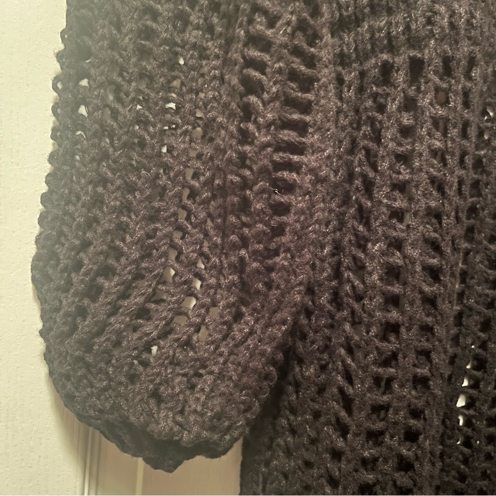 Open Knit Hollow Long Sweater Dress - Picture 10 of 11